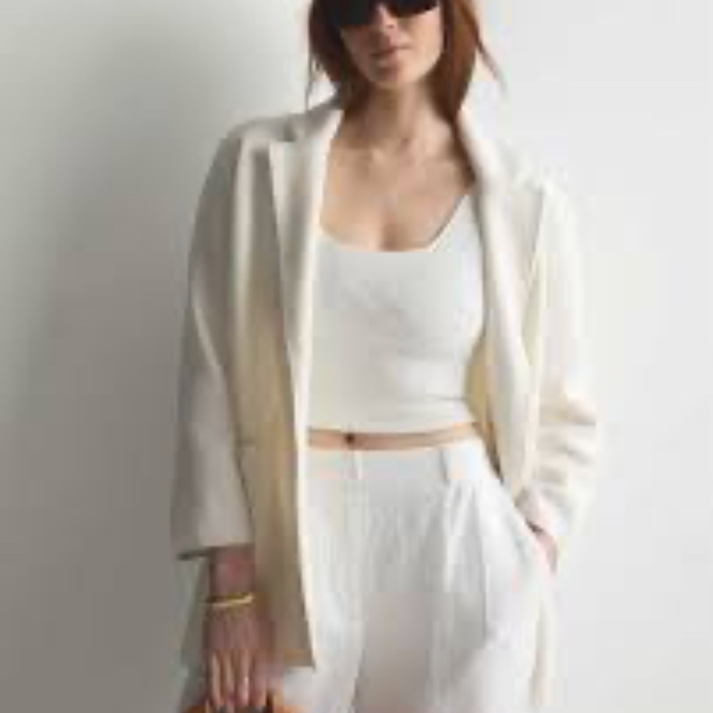 Womens Cotton Knit Blazer Jacket